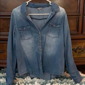 Denim button up shirt